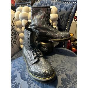 Dr Martens Black Glitter 1460 Size 8/EU 39